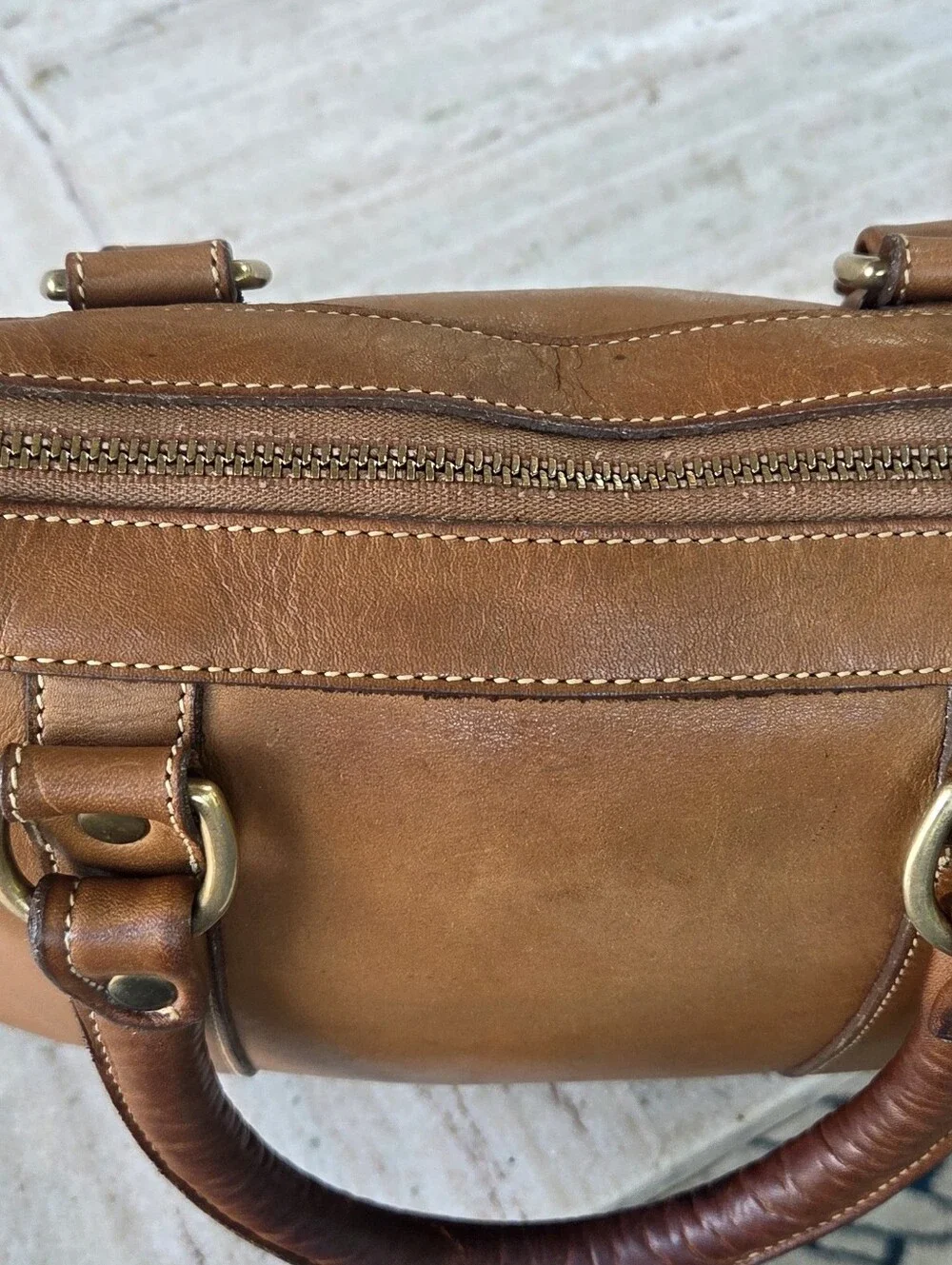 Vintage Ghurka Marley Hodgson No 25 The Collector Top Handle Brown Leather Bag